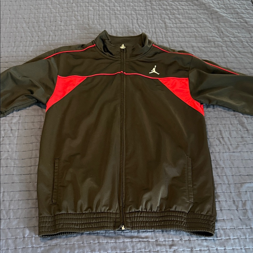 Jordan Men's Black and Red Windbreaker